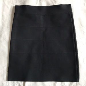 BCBG MAXAZRIA Black Bandage Skirt